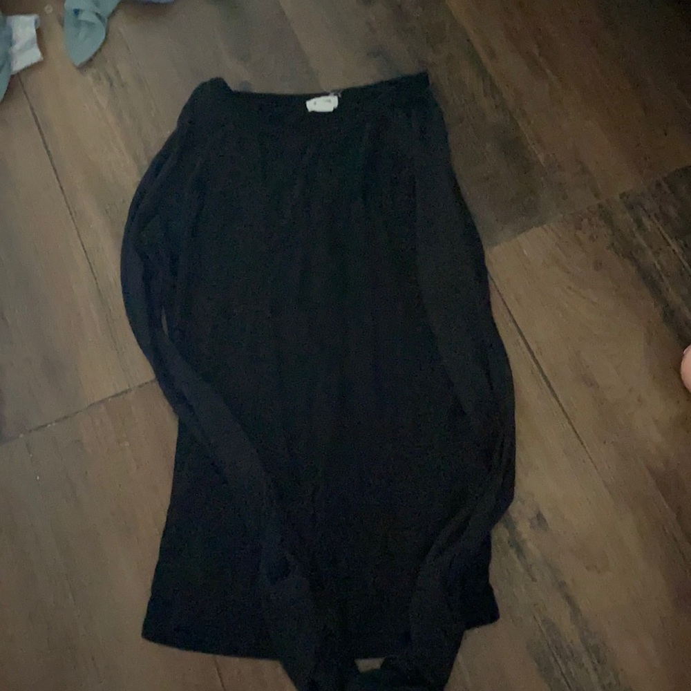 Garage Black Top w/ Black Mesh Long Sleeves